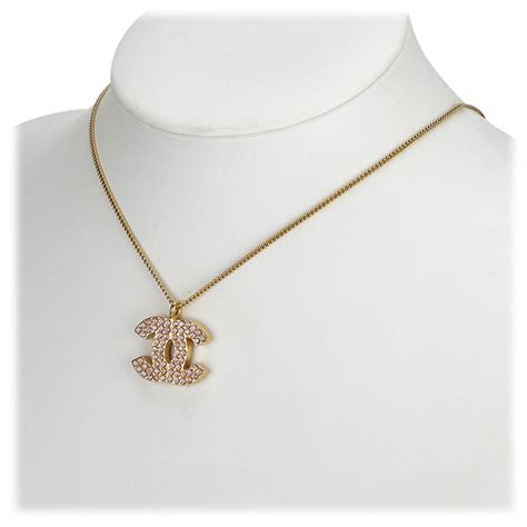 collana chanel con le due c|Collana COCO ORO BEIGE & Diamante .